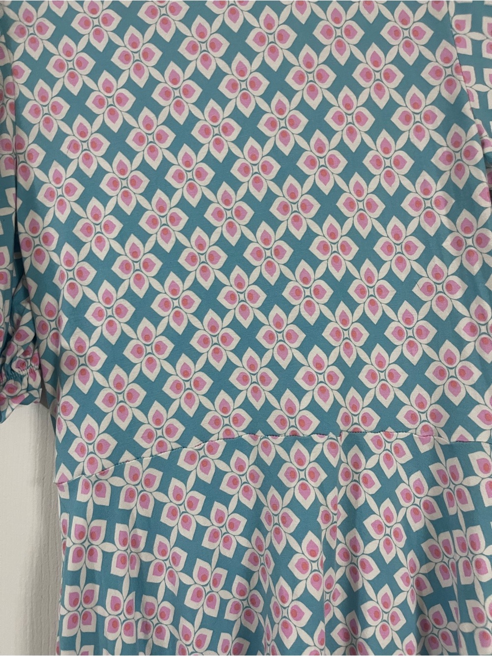 Boden Blue and Pink Floral-Patterned Dress - Picture 6 of 8